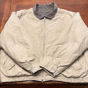 London Fog Beige Jacket with Charcoal Collar
